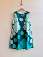 Teal Pareo Print Sleeveless Baby Doll Dress - Made X Hudson