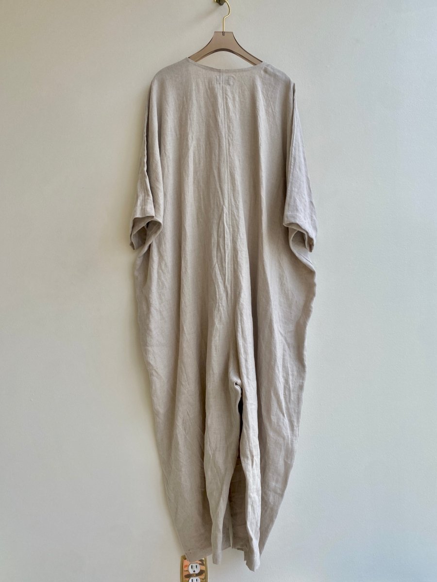 Enkyu Oat Linen Jumpsuit - Made X Hudson