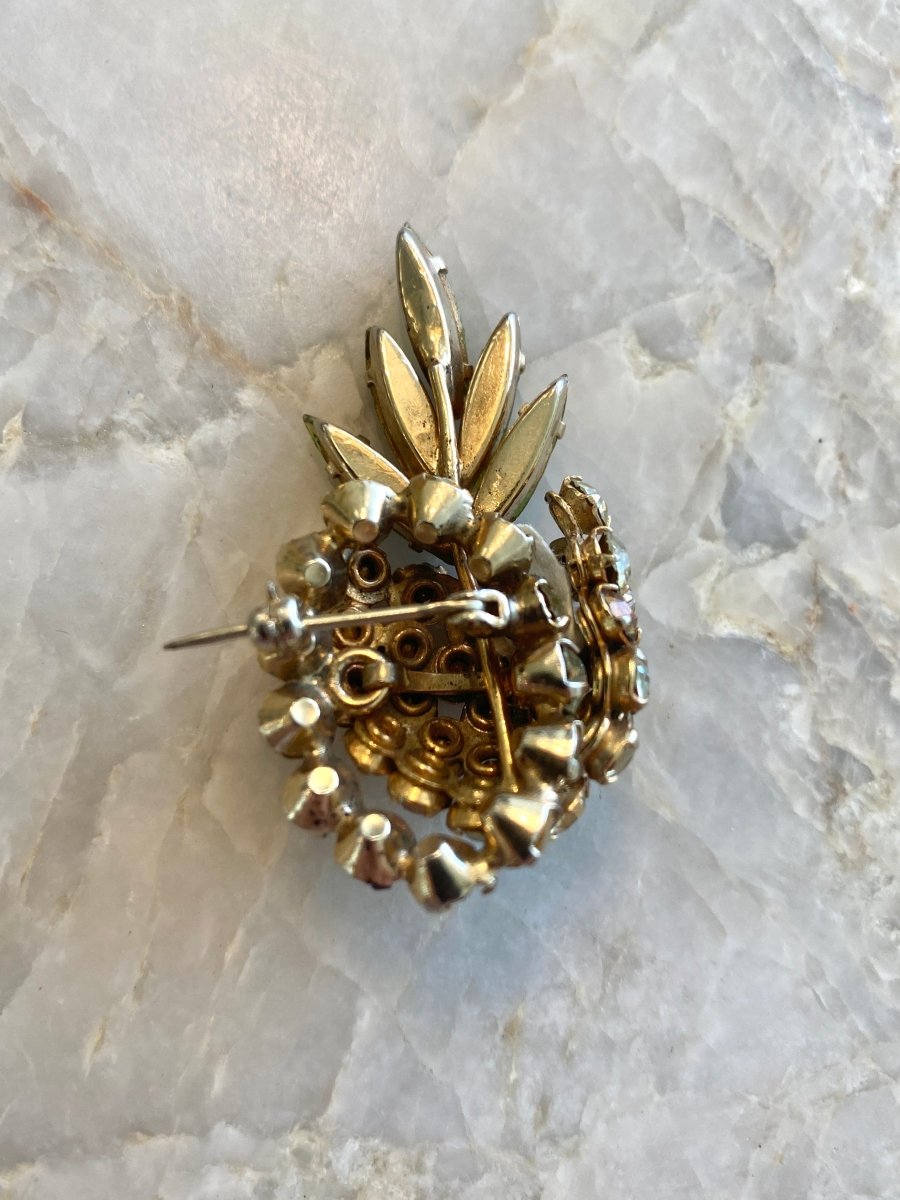 Pineapple CZ Brooch (Vintage) - Made X Hudson