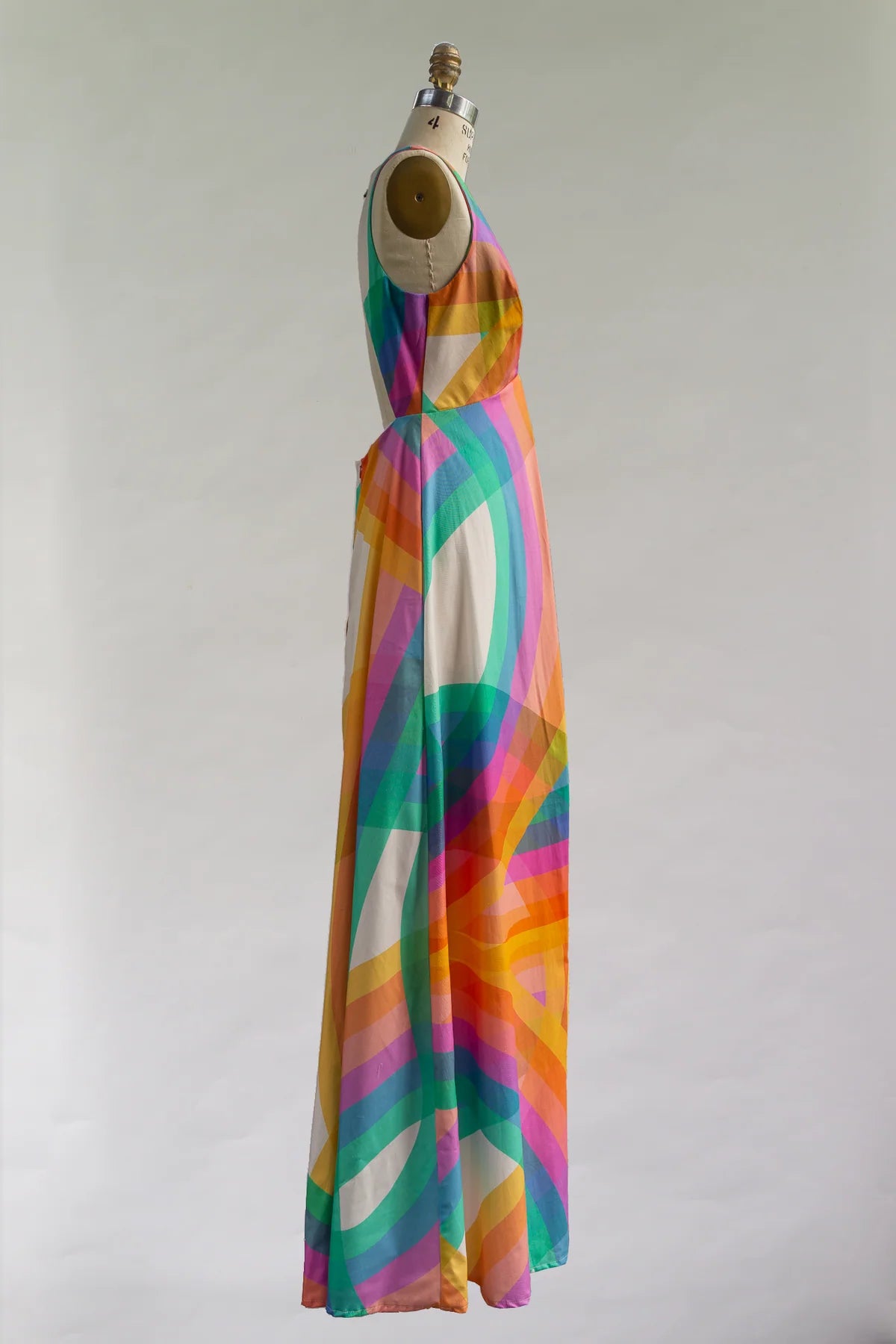 Rainbow Sleeveless “Origami” Dress - Made X Hudson