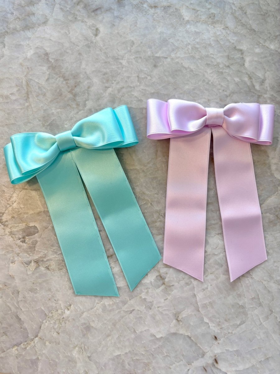 Double Vintage Italian Satin Bow - Made X Hudson