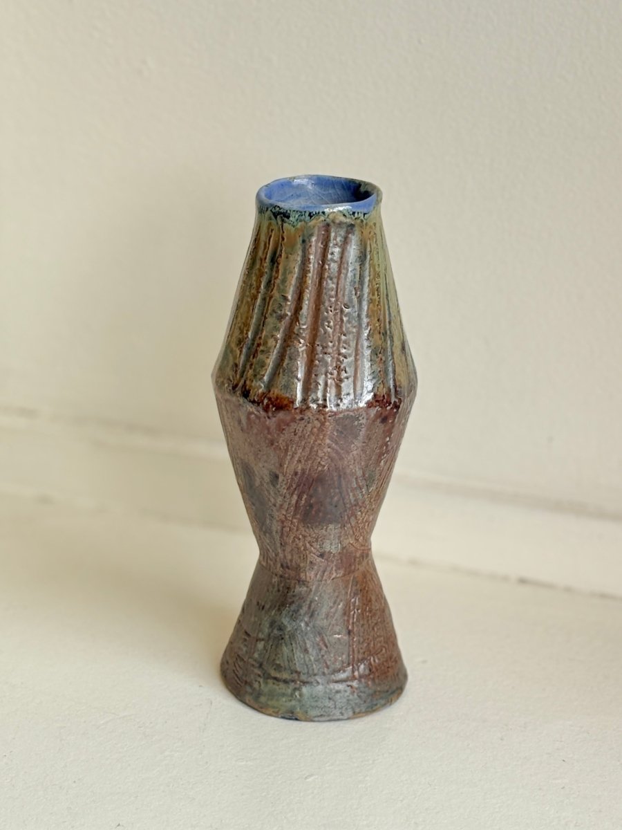 Green & Bronze Glazed Interior Decorative Vase - Made X Hudson