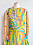Zero - Waste Dress in Neon Colors Groovy Swirl - Made X Hudson