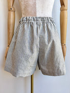 Black & Ivory Striped Town Shorts - Made X Hudson