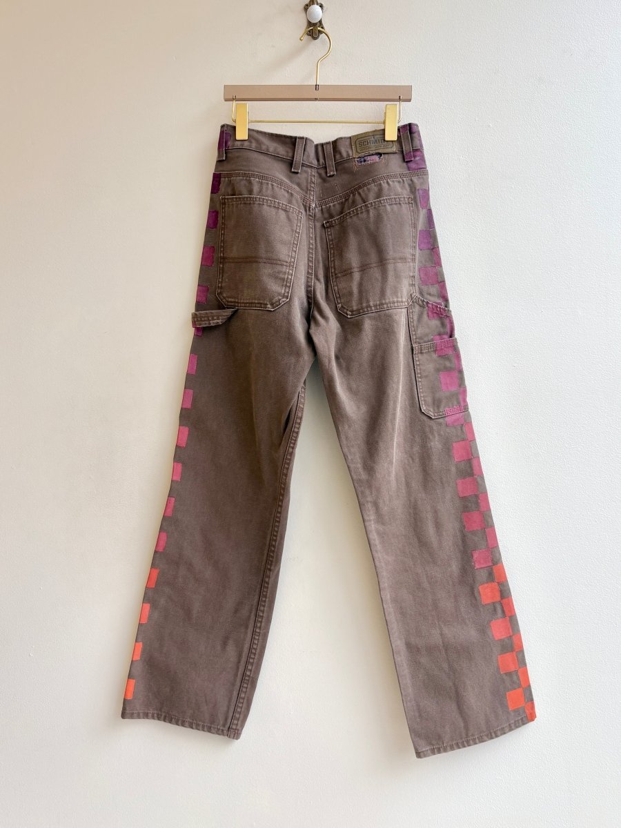 Gradient Checker Jeans | Plum to Rust (Reworked) - Made X Hudson