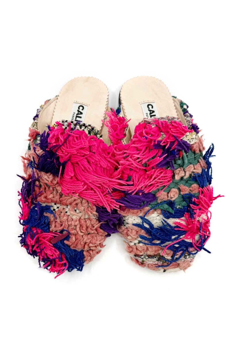 Niki Babouche Flats In Colors Neon Pink, Teal, Purple, Cream, Blue, & Pale Pink (Size 38) - Made X Hudson