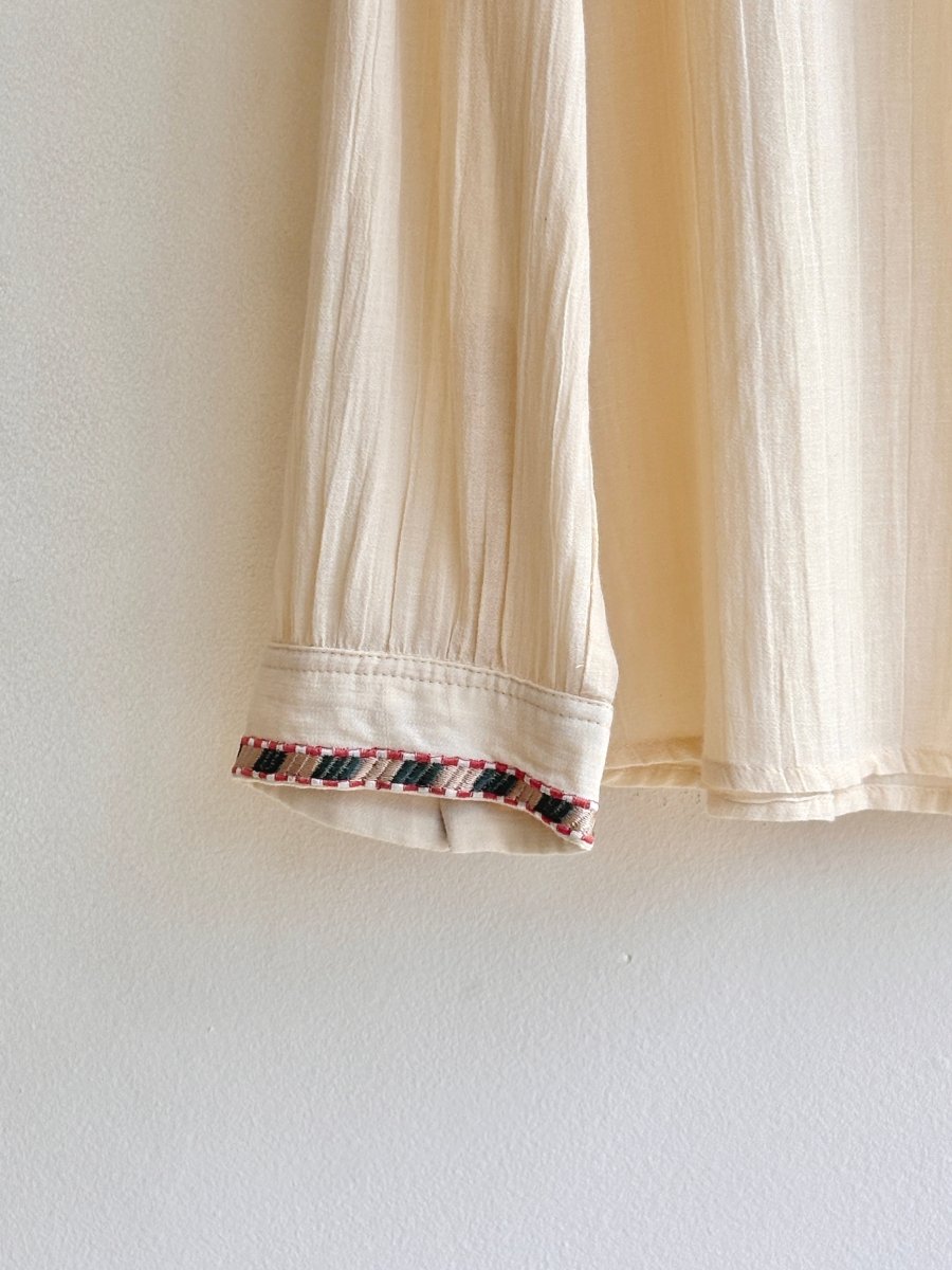 Marie Louise De Monterey | Fall Colors Embroidered Blouse (Vintage) - Made X Hudson