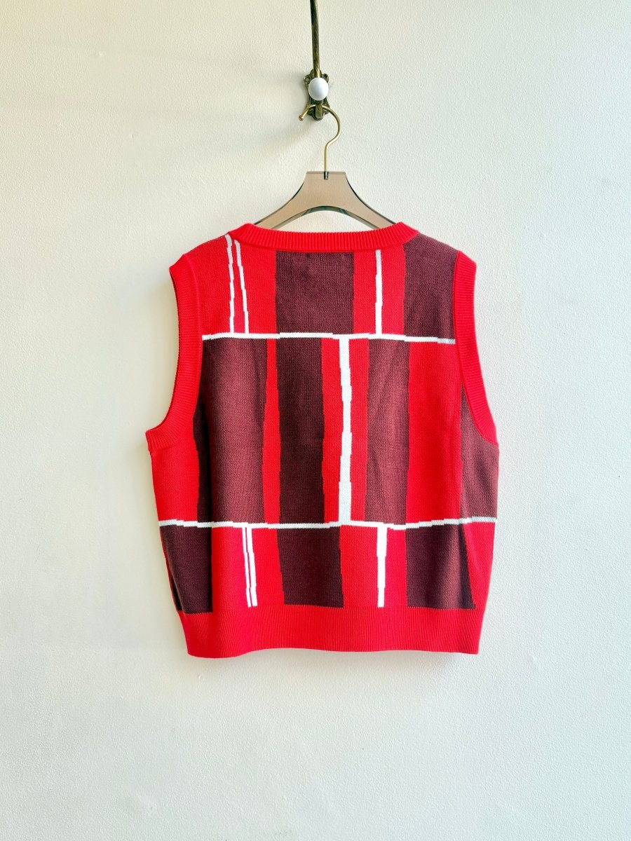 Cherry Red Piet Cantuta Knit Vest - Made X Hudson