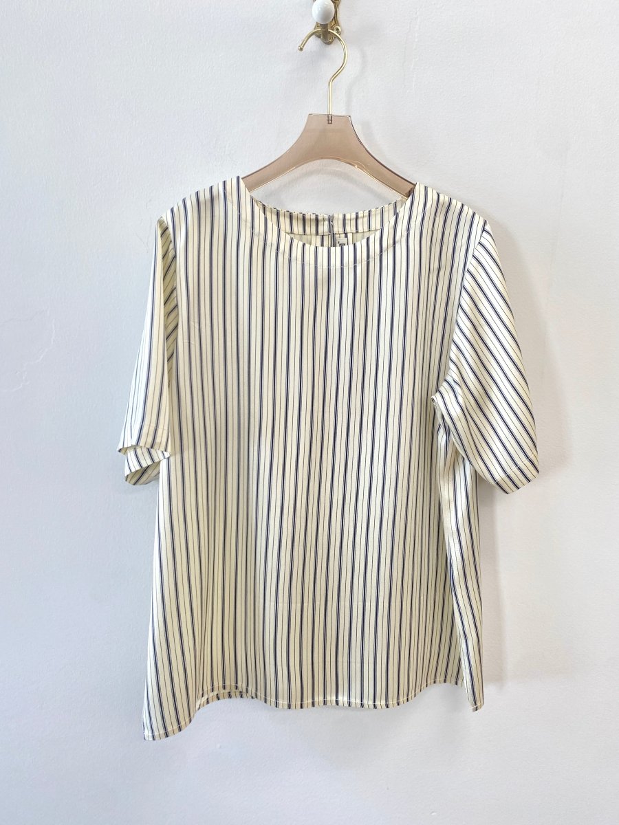 Black & White Pinstripe Everyday Top - Made X Hudson