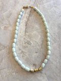 Collana Necklace | Amazonite & Brass Beads - Made X Hudson