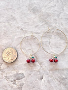 Sweet Cherry Gold Filled Hoops (Multiple Sizes) - Made X Hudson