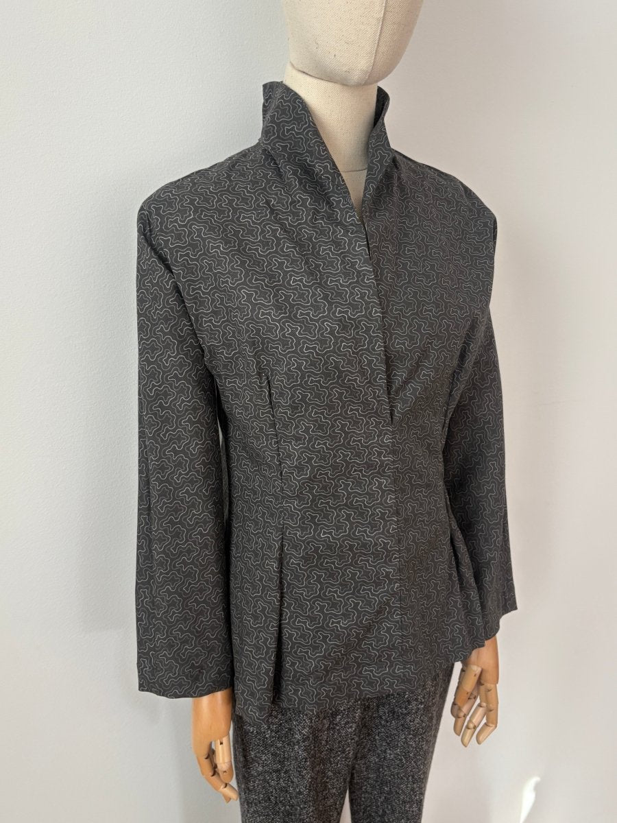 Ulrike Blouse in Lebanon Valley Etching Print - Made X Hudson