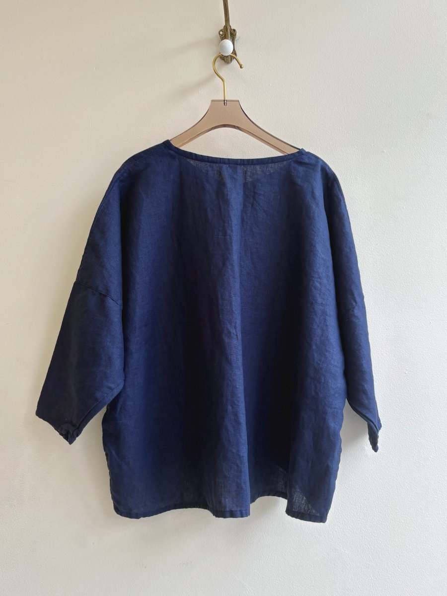 Ocean Navy Linen Studio Tee - Made X Hudson