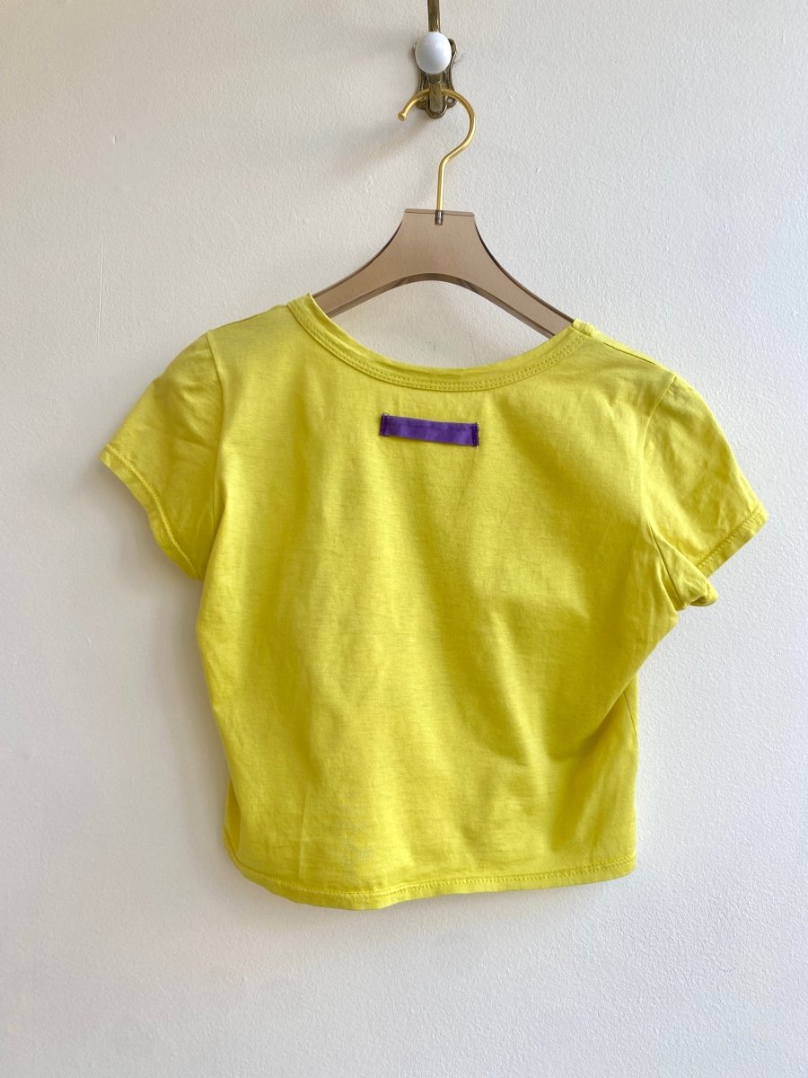 Ursula Mascaró | Chartreuse Cotton T-Shirt (Vintage) - Made X Hudson