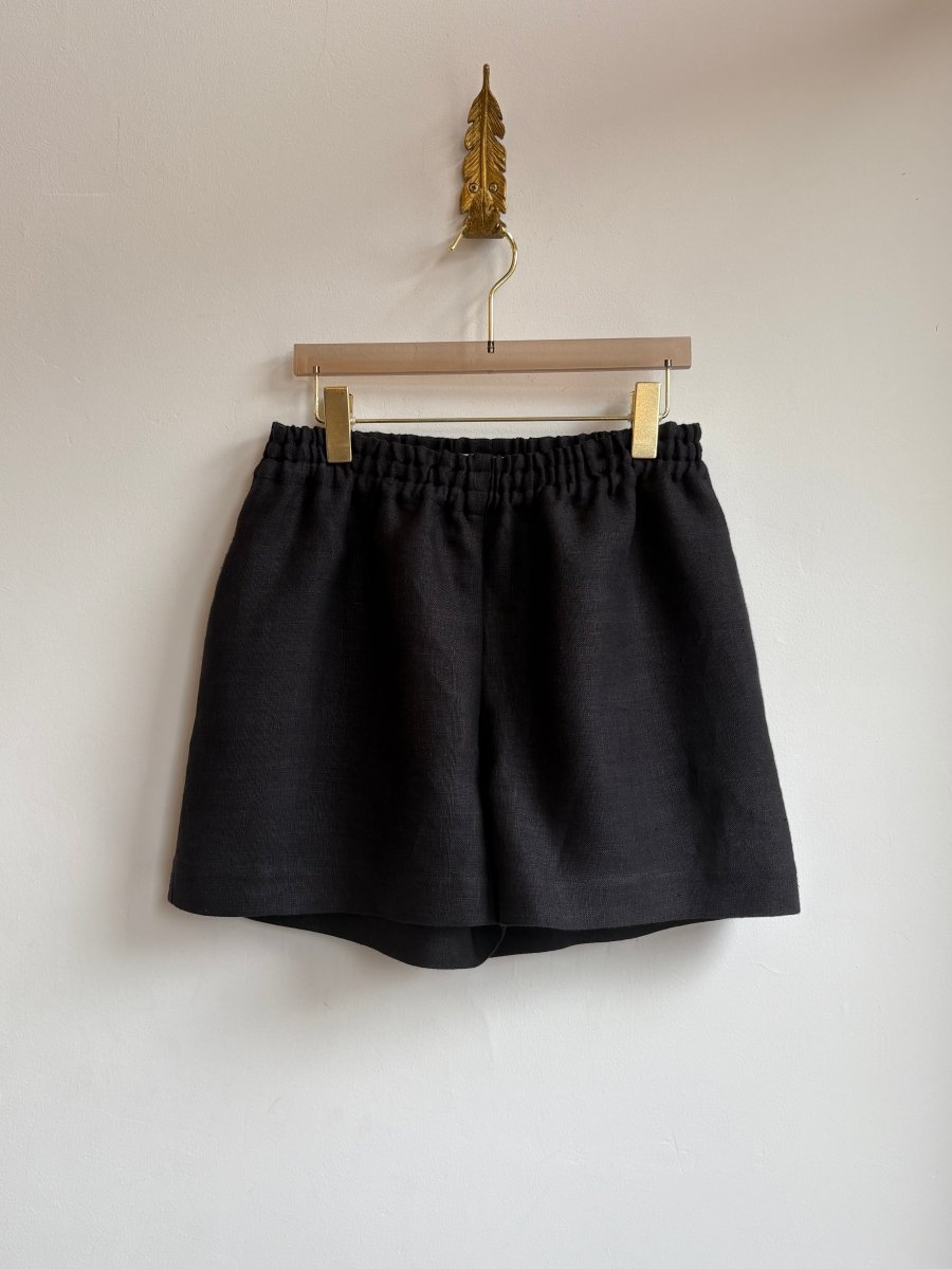Black Linen Town Shorts - Made X Hudson