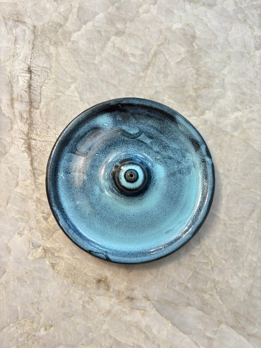 Turquoise & Black Incense Holder - Made X Hudson