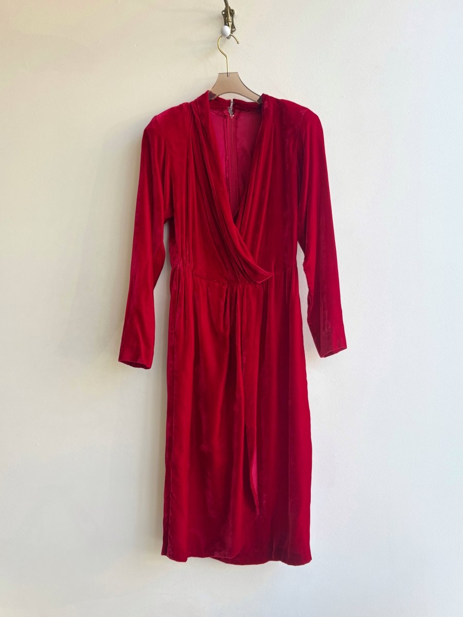 Cherry Velvet Dress (Vintage) - Made X Hudson
