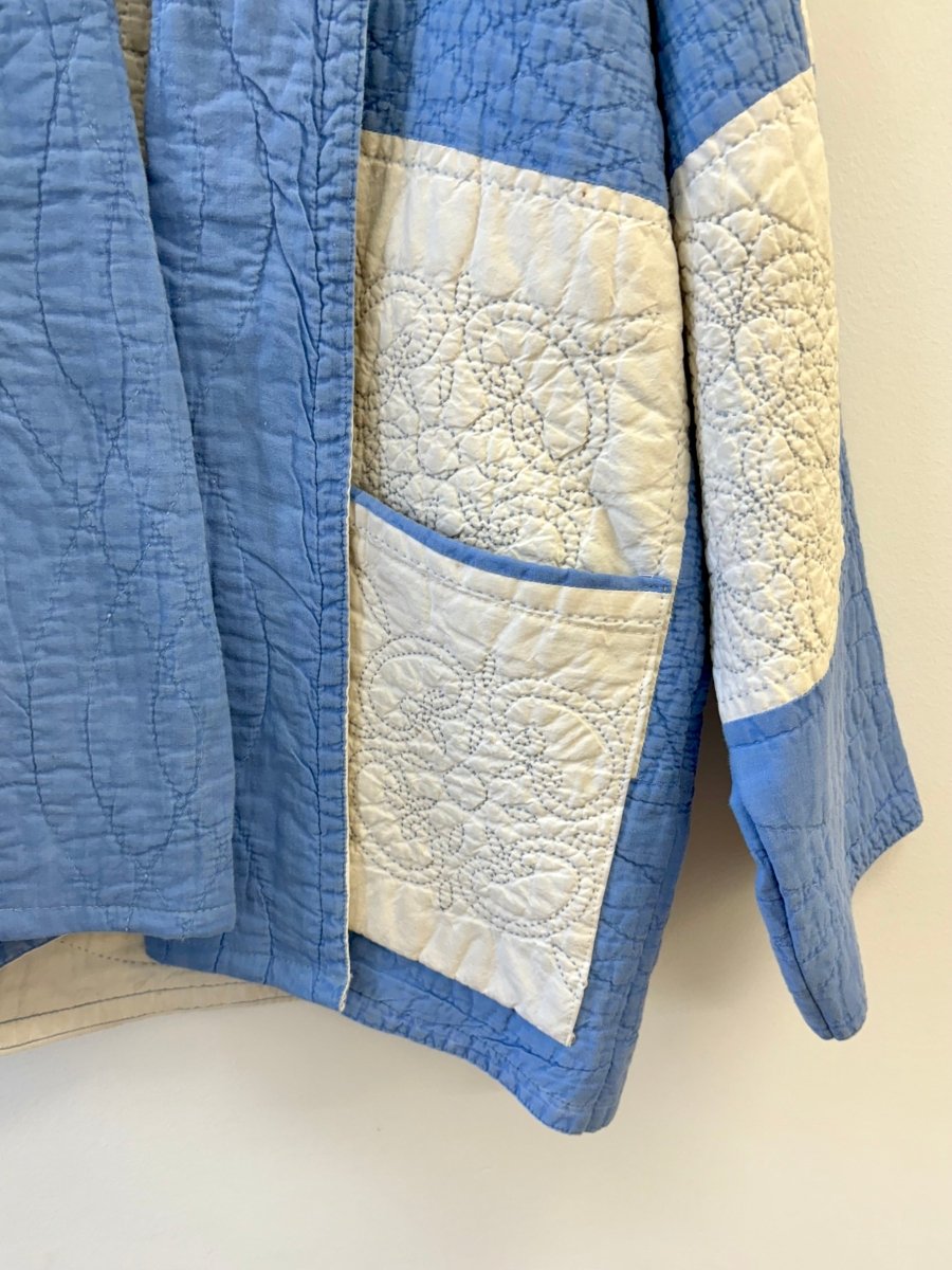 Heirloom Quilt Coat (Sky Blue/ White) - Made X Hudson