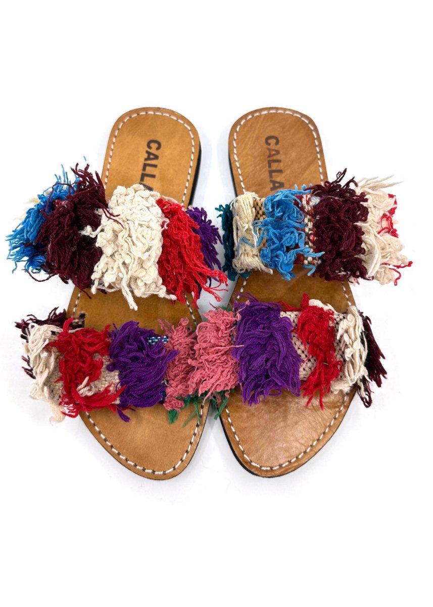 Hali Sandals “Jamila IV” In Colors Purple, Red, White, Burgundy, Blue (Size 37) - Made X Hudson