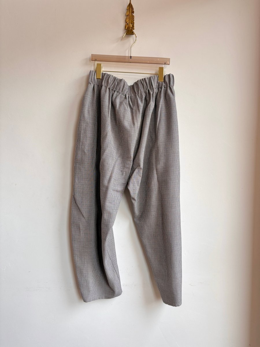 Mini Houndstooth Wool Studio Pant - Made X Hudson
