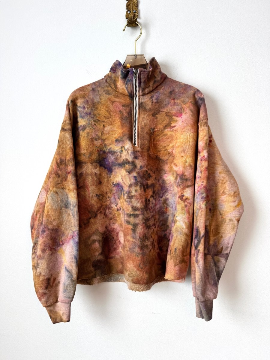 Crocus Watercolor Quarter Zip Sweatshirt (Reworked) - Made X Hudson
