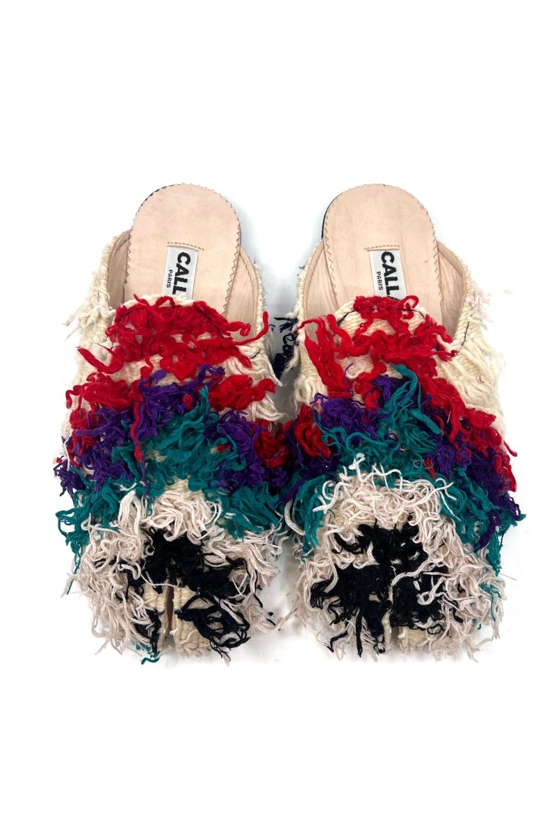 Tabi Babouche Split Toe Flats In Colors White, Red, Purple, Teal & Black (Size 41) - Made X Hudson