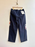 Ocean Waves Quilt Block Applique Navy Chinos | Black, Burgundy, and Mixed Pattern (Reworked) - Made X Hudson