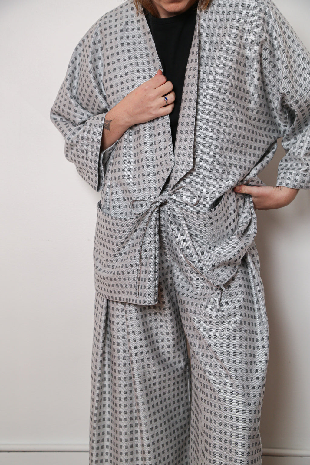 Silver Grid Chore Jacket