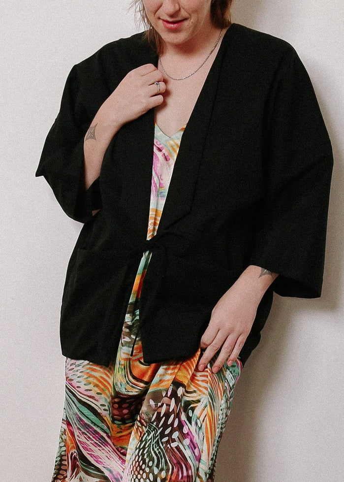 Black Twill Chore Jacket
