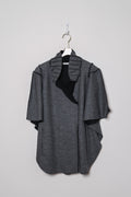 Smoke Grey Adjustable Wool Capelet