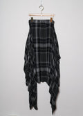 The Octavia Skirt in Storm Grey Plaid - Made X Hudson