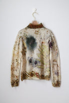 Bronze Sumac Cashmere Eco Printed Turtleneck Sweater (Reworked) - Made X Hudson