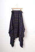 The Octavia Skirt in Grey, Blue, and Red Plaid - Made X Hudson