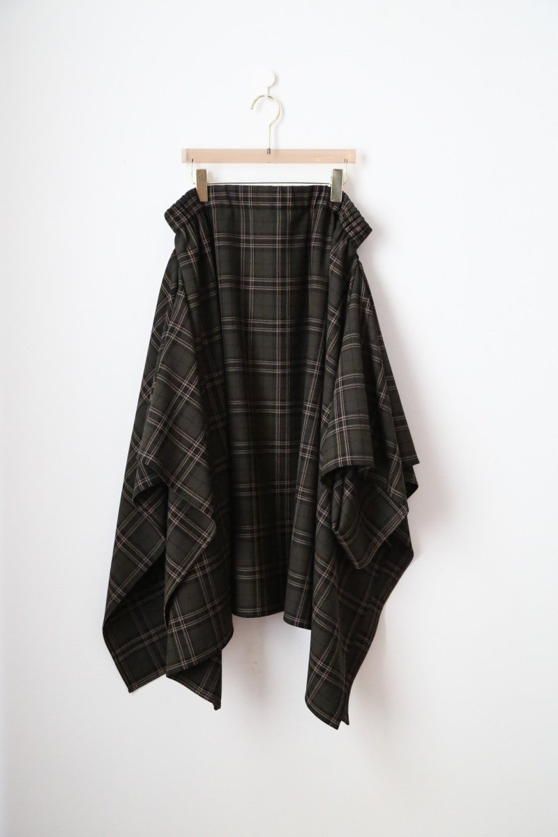 The Octavia Skirt in Green and Pink Plaid - Made X Hudson