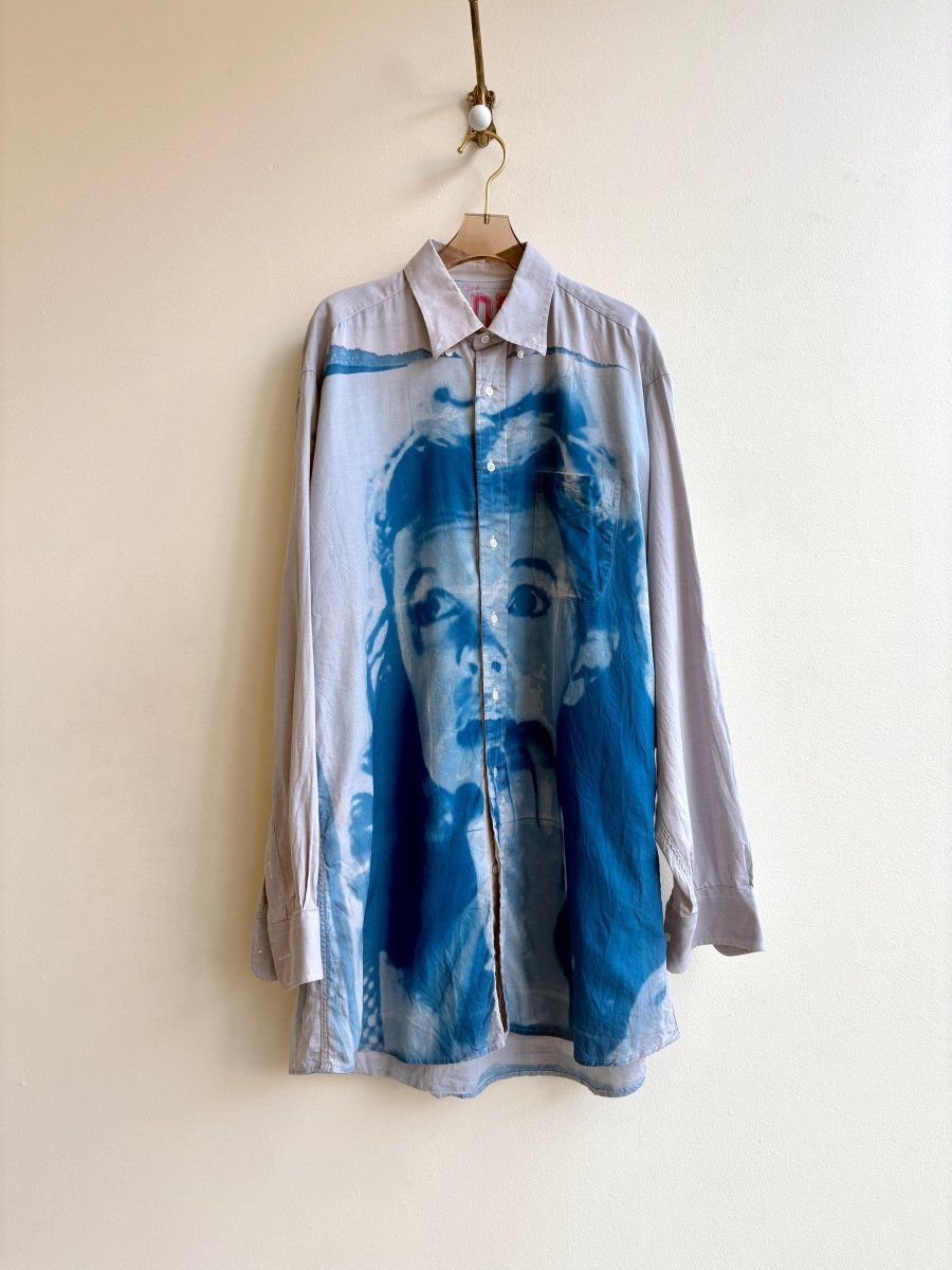 Judy Garland Blue Cyanotype Button - Up Shirt (Reworked) - Made X Hudson