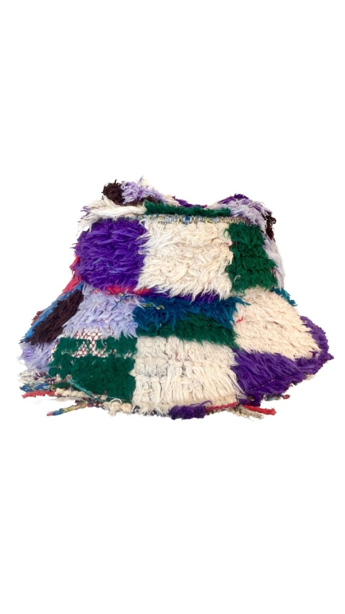 Square Print Bucket Hat in Colors White, Purple, Green, & Pink - Made X Hudson