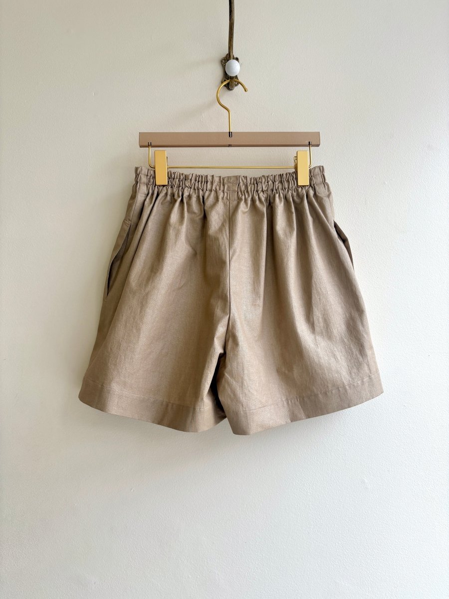 Gold Waxed Cotton Town Shorts - Made X Hudson