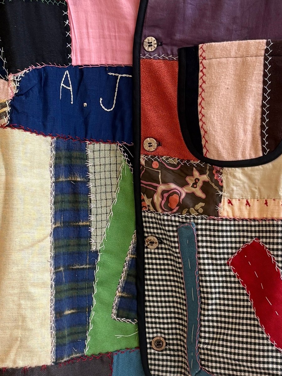Multi - Patchwork Crazy Quilt Liner Jacket - Made X Hudson