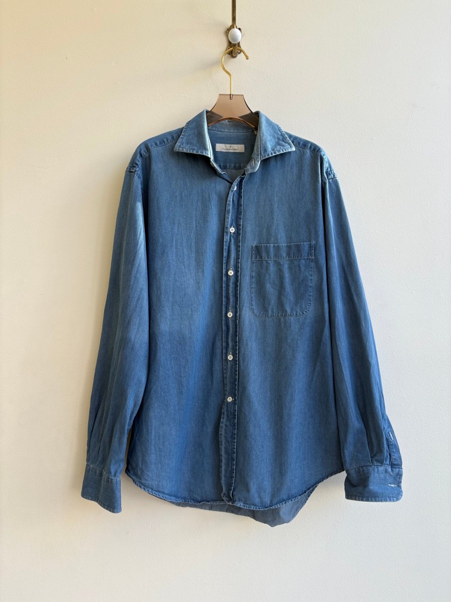 Ermenegildo Zegna | Indigo Dyed Cotton Button Up Shirt (Vintage) - Made X Hudson