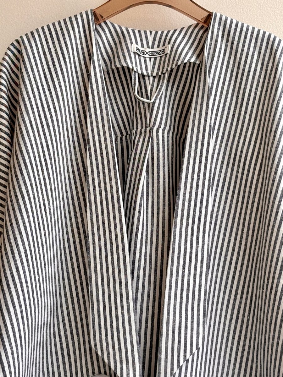 Black & White Striped Chore Jacket - Made X Hudson