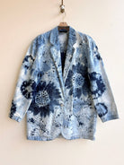 "Sunflower" Distressed Denim Blazer (Reworked) - Made X Hudson