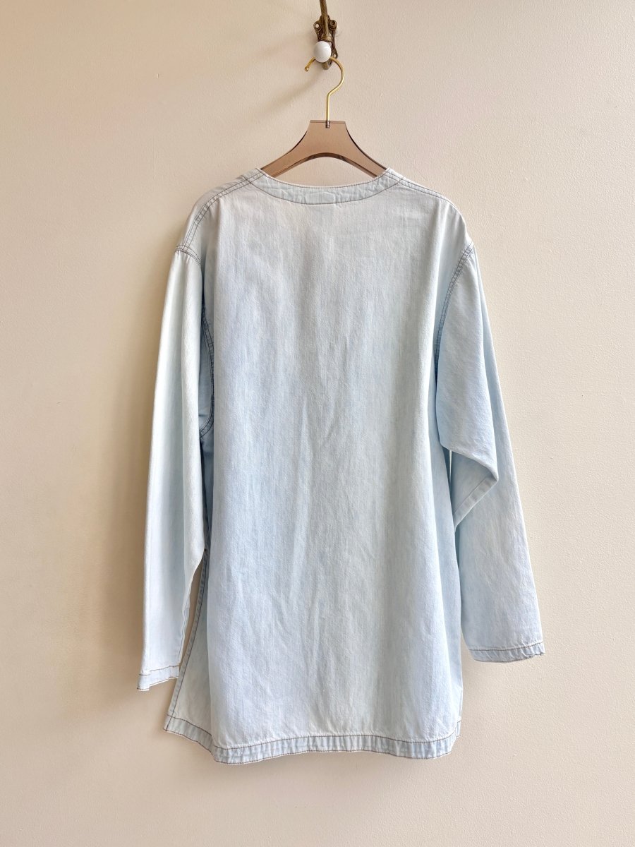 CMC | Light Chambray Collarless Tunic (Vintage) - Made X Hudson