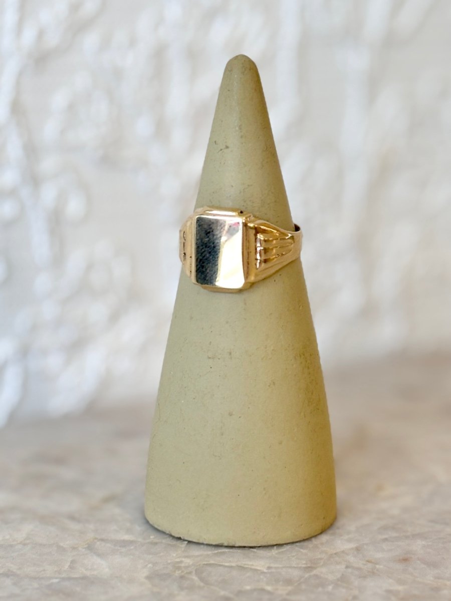 Square Signet Ring | Sterling Silver or Brass (Matte or Polish) - Made X Hudson