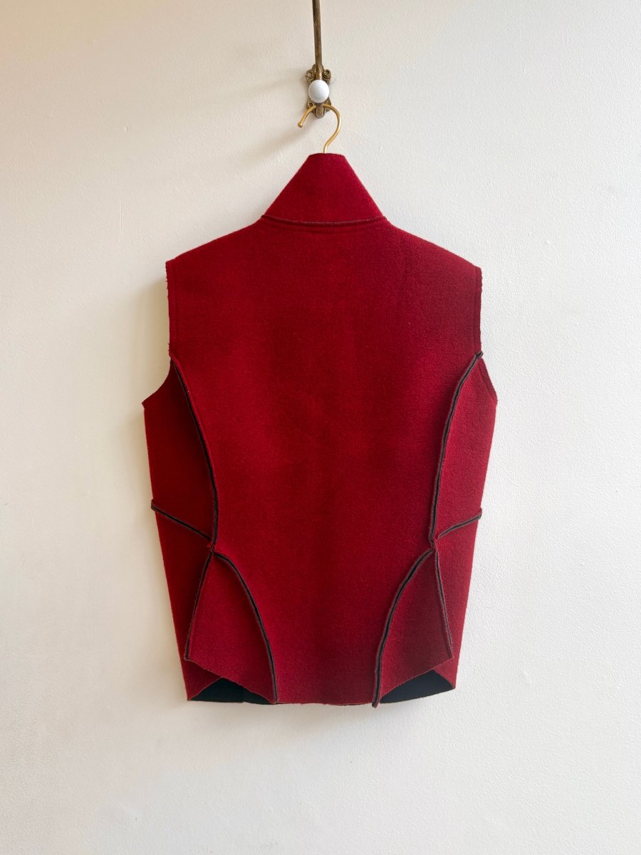 Red Wool Vest | 2T - Made X Hudson