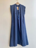 Zero Waste Blue Caftan Duster / Long Vest - Made X Hudson