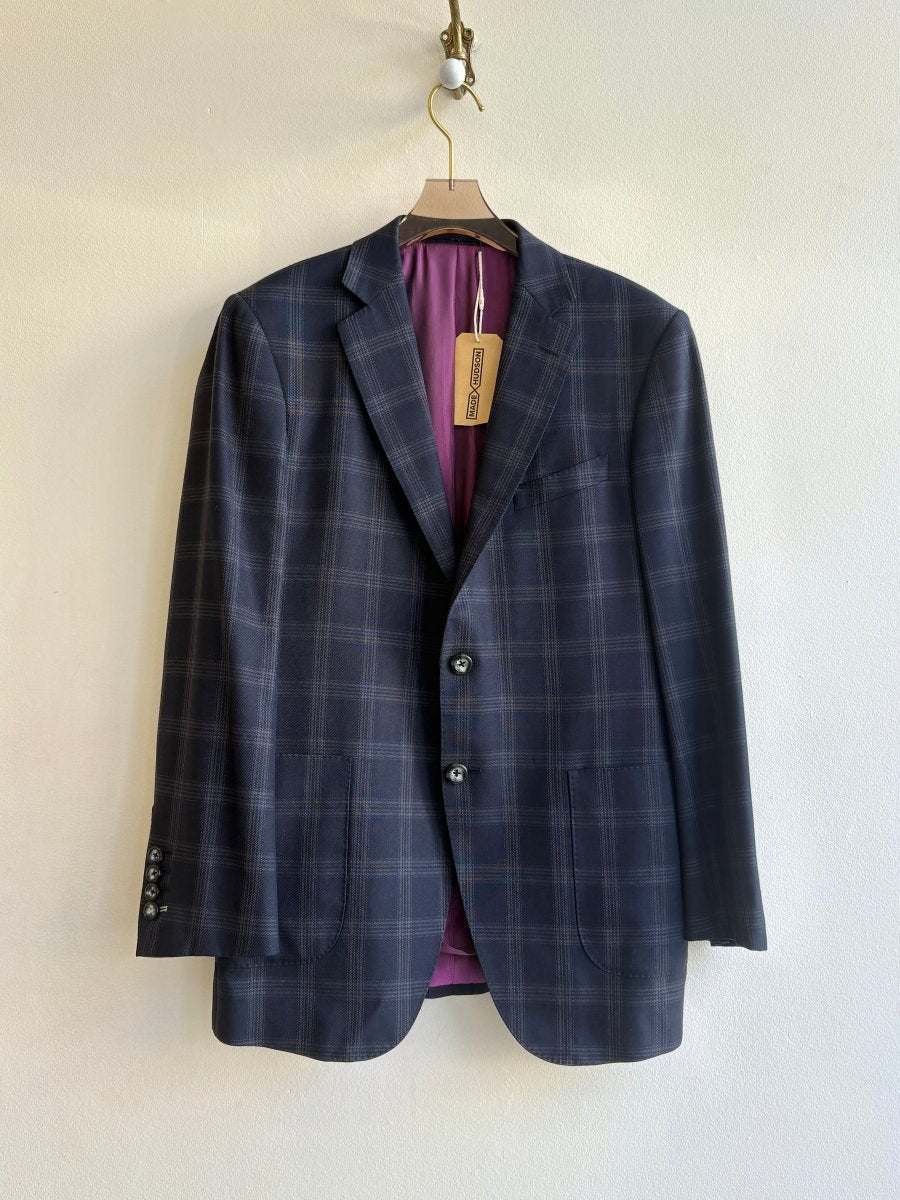 Dark Navy Plaid Blazer (Vintage) - Made X Hudson