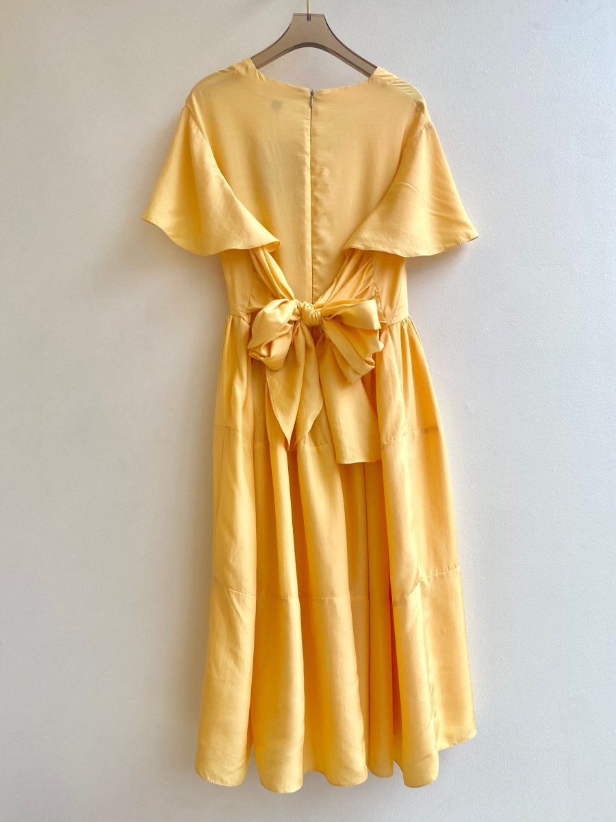 Tangerine Bow Dress - Made X Hudson