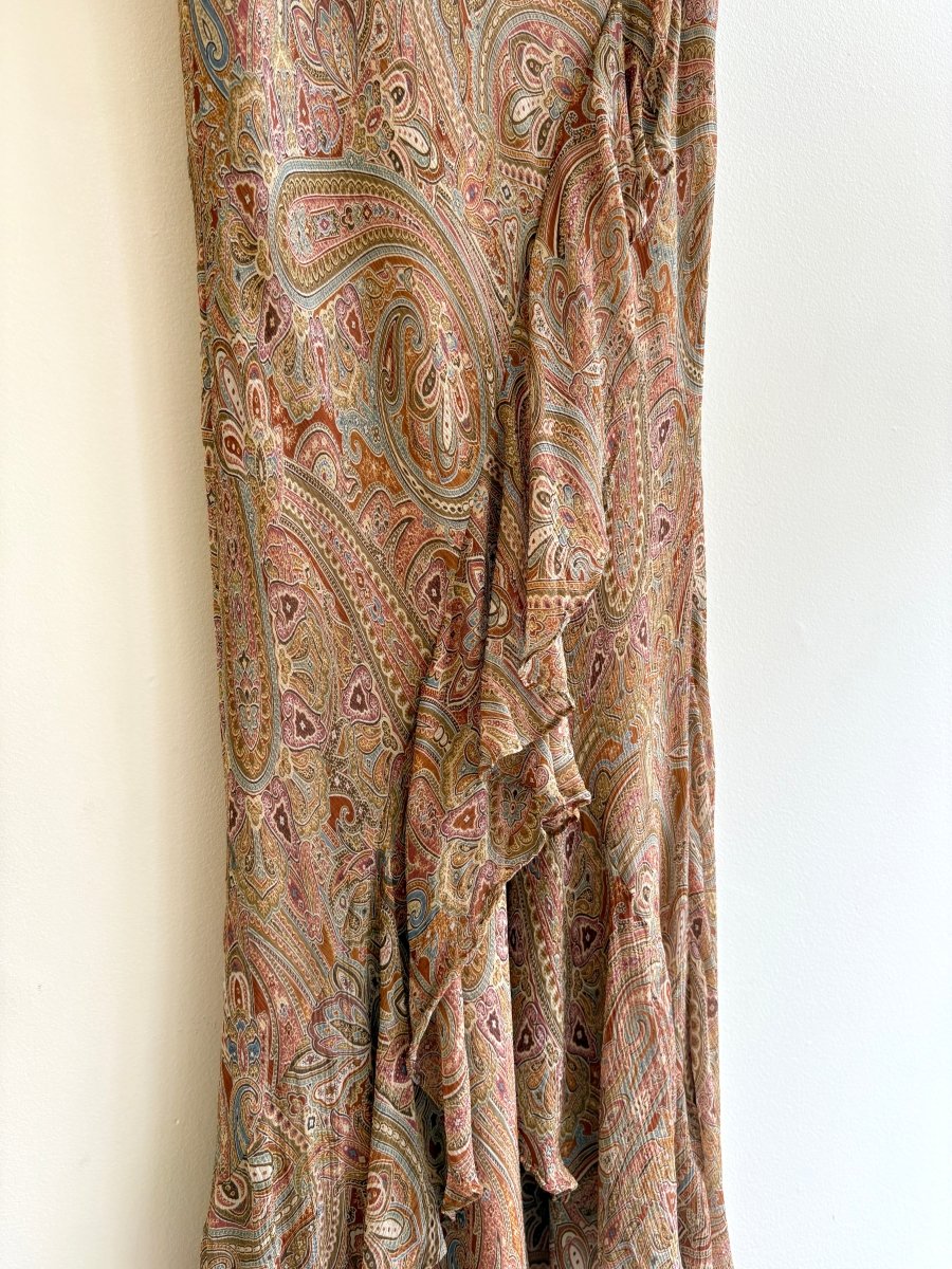 Ralph Lauren | Paisley Ruffle Silk Skirt (Vintage) - Made X Hudson