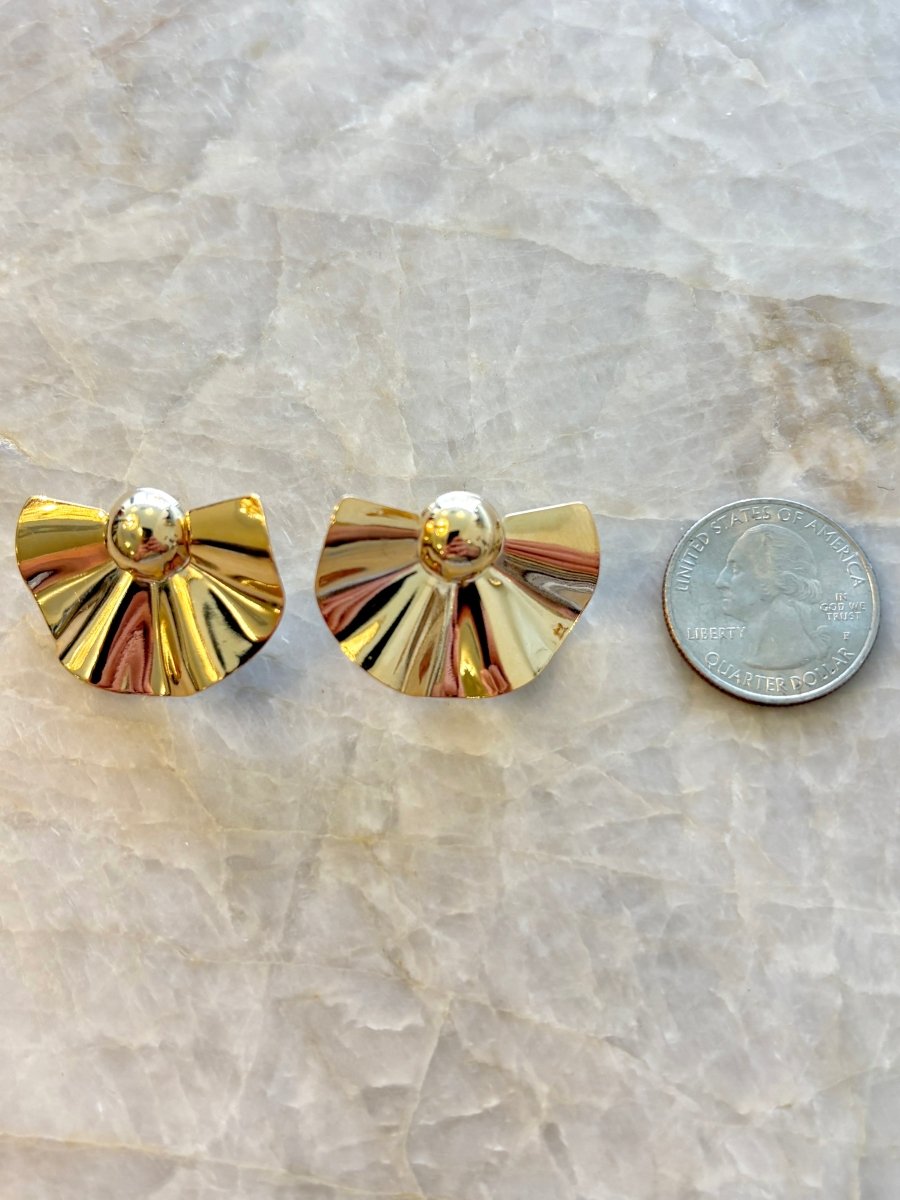 18k Gold Filled Flair Fan Earrings - Made X Hudson