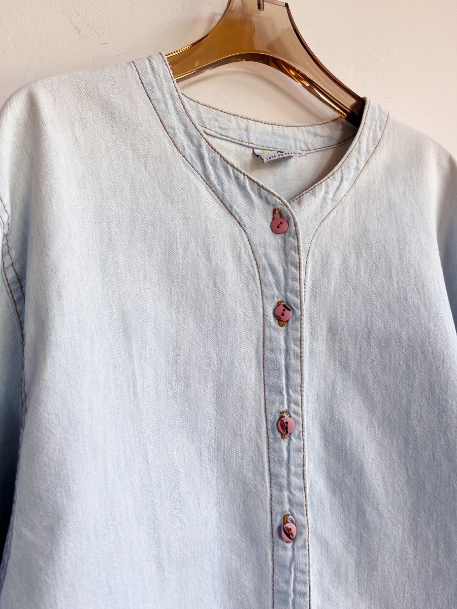 CMC | Light Chambray Collarless Tunic (Vintage) - Made X Hudson